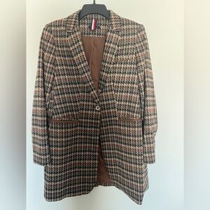Tommy Hilfiger Women's Multicolor Houndstooth Blazer